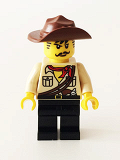 LEGO tlm068 Johnny Thunder (The Lego Movie - Dark Brown Straps, White Pupils)